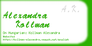 alexandra kollman business card